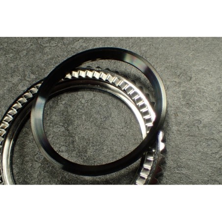 THE . HEAVY . METAL CNC BLACK CUSTOM ST.STEEL CHAPTER RING FOR NEW TURTLE SEIKO NTR-01-B