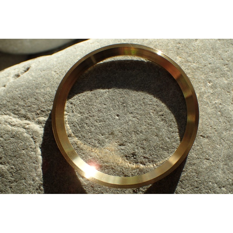 THE . HEAVY . METAL CNC GOLD CUSTOM ST.STEEL CHAPTER RING FOR NEW TURTLE SEIKO NTR-01-G