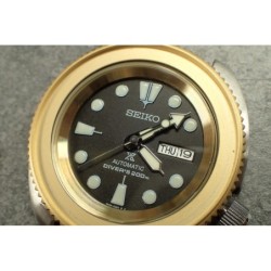 THE . HEAVY . METAL CNC GOLD CUSTOM ST.STEEL CHAPTER RING FOR NEW TURTLE SEIKO NTR-01-G