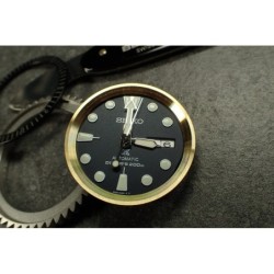 THE . HEAVY . METAL CNC GOLD CUSTOM ST.STEEL CHAPTER RING FOR NEW TURTLE SEIKO NTR-01-G