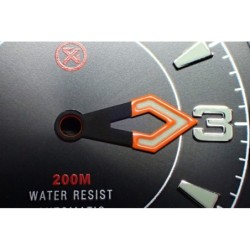 THE . FINAL . FANTASY . ORANGE + BLACK - SEIKO HOUR HAND NTH-H-01-O