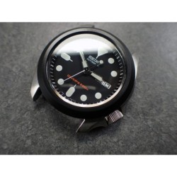 THE- ABSOLUTE-SIMPLE-ONE  MATT BLACK CUSTOM BEZEL FOR SEIKO SKX007/09/011 7S26-0020  DX-09-BB