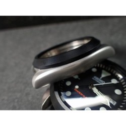 THE- ABSOLUTE-SIMPLE-ONE  MATT BLACK CUSTOM BEZEL FOR SEIKO SKX007/09/011 7S26-0020  DX-09-BB