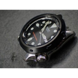 THE- ABSOLUTE-SIMPLE-ONE  MATT BLACK CUSTOM BEZEL FOR SEIKO SKX007/09/011 7S26-0020  DX-09-BB
