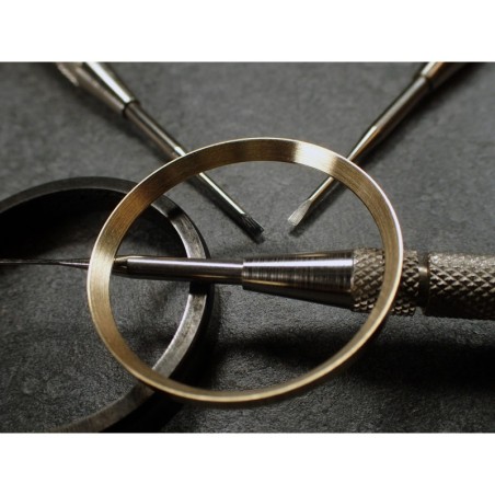 GOLD BRUSHED ST.STEEL CUSTOM CHAPTER RING FOR SKX007 7S26-0020 R-01-BG