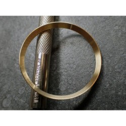 GOLD BRUSHED ST.STEEL CUSTOM CHAPTER RING FOR SKX007 7S26-0020 R-01-BG