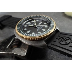 THE . SUPER . COIN . ONE - GOLD MATT - SEIKO SRP NEW TURTLE MOD BEZEL NTD-04-G