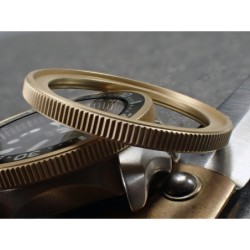 THE . SOFT.COIN .ONE - GOLD MATT CUSTOM BEZEL F.SEIKO SKX007 7S26-0200 CASE DX-15-G