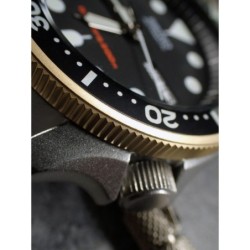 THE . SOFT.COIN .ONE - GOLD MATT CUSTOM BEZEL F.SEIKO SKX007 7S26-0200 CASE DX-15-G