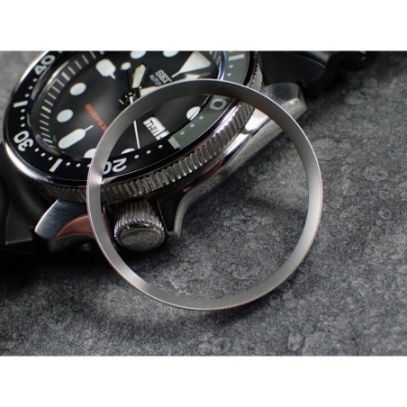 THE . NEUTRAL .ONE - BLASTED STAINLESS STEEL CUSTOM CHAPTER RING FOR SKX007 7S26-0020 R-01-S