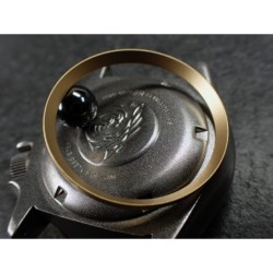 GOLD BLASTED ST.STEEL CUSTOM CHAPTER RING FOR SKX007 7S26-0020 R-01-MG