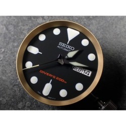 GOLD BLASTED ST.STEEL CUSTOM CHAPTER RING FOR SKX007 7S26-0020 R-01-MG