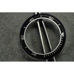 THE . S.COIN.90 .ONE - BLACK . MIRROR CUSTOM BEZEL F.SEIKO SKX007 7S26-0200 CASE DX.S-20-BM