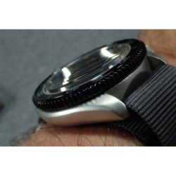 THE . S.COIN.90 .ONE - BLACK . MIRROR CUSTOM BEZEL F.SEIKO SKX007 7S26-0200 CASE DX.S-20-BM