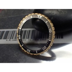 THE . REVENGE .ONE - MATT GOLD CUSTOM BEZEL F.SEIKO SKX007 7S26-0200 CASE DX-24-G