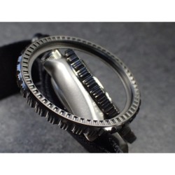 THE . REVENGE .ONE - GUNMETAL CUSTOM BEZEL F.SEIKO SKX007 7S26-0200 CASE DX-24-GM