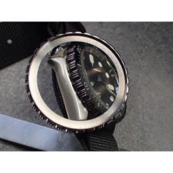 THE . REVENGE .ONE - GUNMETAL CUSTOM BEZEL F.SEIKO SKX007 7S26-0200 CASE DX-24-GM