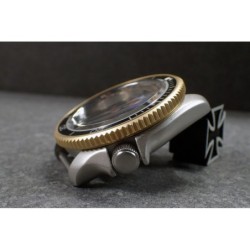 THE-S.COIN.90.ONE GOLD CUSTOM BEZEL F.SEIKO SKX007 7S26-0200 DX.S-20-G