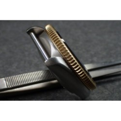 THE-S.COIN.90.ONE GOLD CUSTOM BEZEL F.SEIKO SKX007 7S26-0200 DX.S-20-G