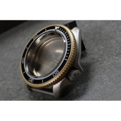 THE-S.COIN.90.ONE GOLD CUSTOM BEZEL F.SEIKO SKX007 7S26-0200 DX.S-20-G