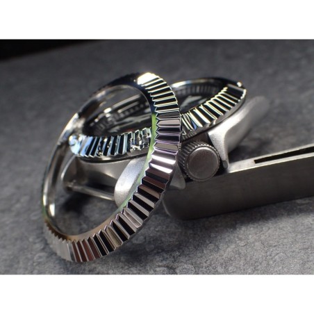 THE-RX-ONE POLISHED CUSTOM BEZEL FOR SEIKO SKX007/09 DX-22-RX