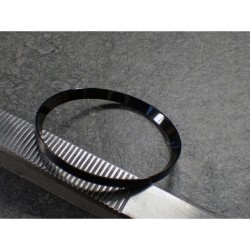 BLACK POLISHAD ST.STEEL CUSTOM CHAPTER RING FOR SEIKO SKX 007 7S26-0020 R-01-PPB
