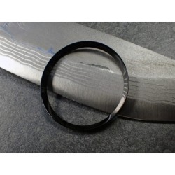 BLACK POLISHAD ST.STEEL CUSTOM CHAPTER RING FOR SEIKO SKX 007 7S26-0020 R-01-PPB