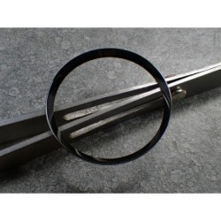 BLACK POLISHAD ST.STEEL CUSTOM CHAPTER RING FOR SEIKO SKX 007 7S26-0020 R-01-PPB