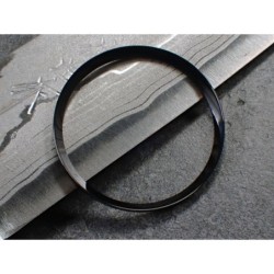 BLACK POLISHAD ST.STEEL CUSTOM CHAPTER RING FOR SEIKO SKX 007 7S26-0020 R-01-PPB