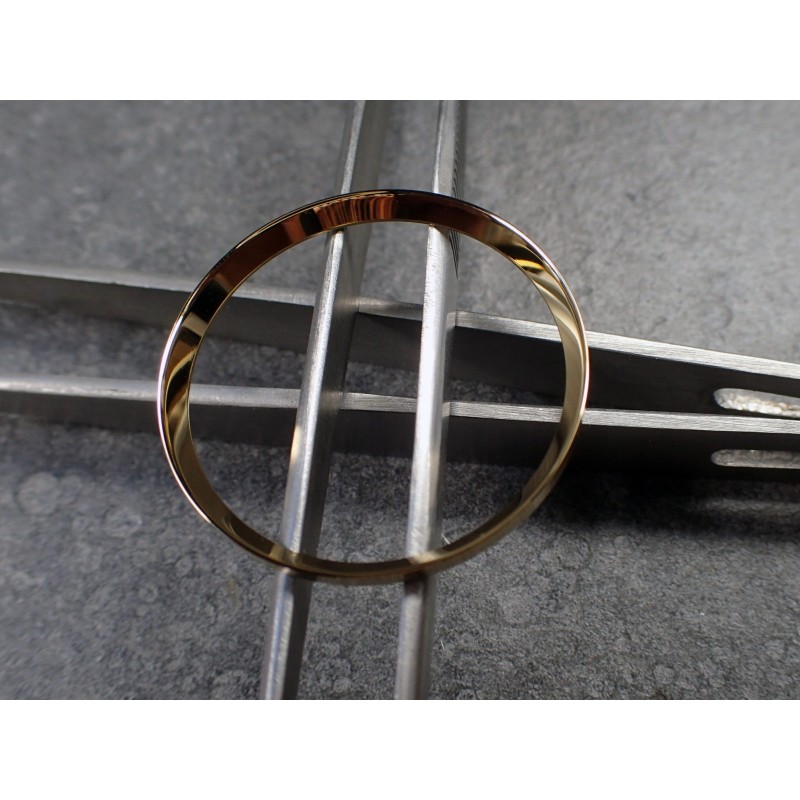 GOLD POLISHED ST.STEEL CUSTOM CHAPTER RING FOR SEIKO SKX 007 7S26-0020 R-01-PPG