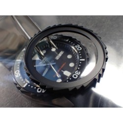 THE  S.KHAOS .ONE - BLACK CUSTOM BEZEL F.SEIKO SKX007 7S26-0200 CASE DX-02-B