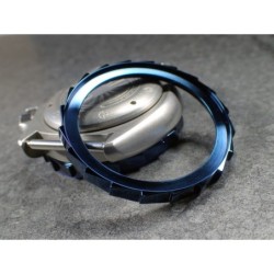 THE-S.LONG.SHARK.ONE  MK.II POLISHED BLUE CUSTOM BEZEL F.SEIKO SKX007 7S26-020O DX.S-7-MB