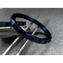 THE-S.LONG.SHARK.ONE  MK.II POLISHED BLUE CUSTOM BEZEL F.SEIKO SKX007 7S26-020O DX.S-7-MB