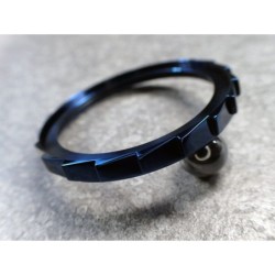 THE-S.LONG.SHARK.ONE  MK.II POLISHED BLUE CUSTOM BEZEL F.SEIKO SKX007 7S26-020O DX.S-7-MB