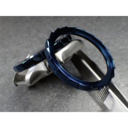 THE-S.LONG.SHARK.ONE  MK.II POLISHED BLUE CUSTOM BEZEL F.SEIKO SKX007 7S26-020O DX.S-7-MB