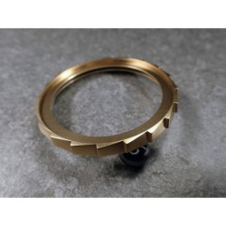 THE-S.LONG.SHARK.ONE  MK.II MATTE GOLD CUSTOM BEZEL F.SEIKO SKX007 7S26-020O DX.S-7-MG