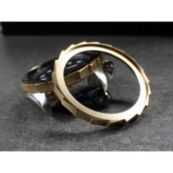 THE-S.LONG.SHARK.ONE  MK.II MATTE GOLD CUSTOM BEZEL F.SEIKO SKX007 7S26-020O DX.S-7-MG