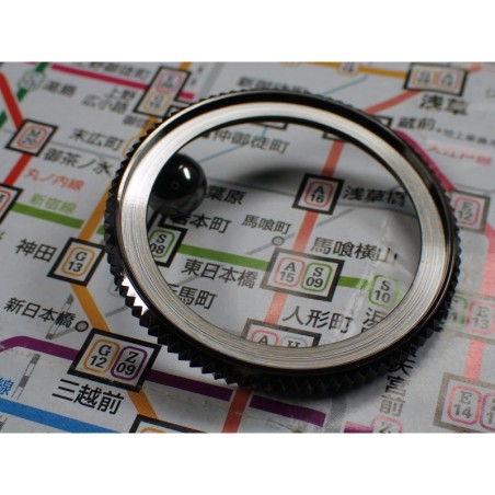 THE-S.COIN.90.ONE BLACK PEARL BEZEL F.SEIKO SKX007 7S26-0200 DX.S-20-BP