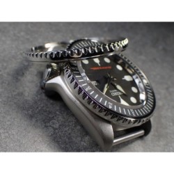 THE-DEEP-SEA-POLISHED CUSTOM BEZEL F.SEIKO SKX007 7S26-020O DX-14-P