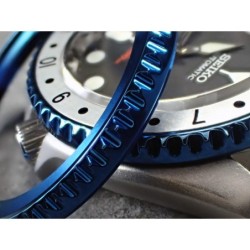 THE-DEEP-SEA-ONE MARINE BLUE CUSTOM BEZEL F.SEIKO SKX007 7S26-020O DX-14-MB