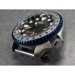 THE-DEEP-SEA-ONE MARINE BLUE CUSTOM BEZEL F.SEIKO SKX007 7S26-020O DX-14-MB