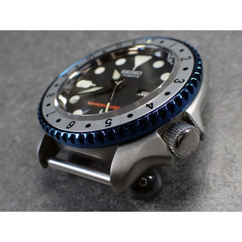 THE-DEEP-SEA-ONE MARINE BLUE CUSTOM BEZEL SKX007 7S26-020O