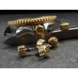 THE- S.ONE GOLD CUSTOM CROWN F.SEIKO SKX007 7S26-0200 CR-01-G