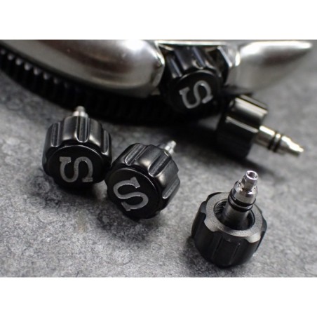 THE- S.ONE BLACK CUSTOM CROWN F.SEIKO SKX007 7S26-0200 CR-01-B