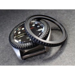 THE-DEEP-SEA-ONE BLACK CUSTOM BEZEL F.SEIKO SKX007 7S26-020O DX-14-B