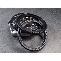 THE-DEEP-SEA-ONE BLACK CUSTOM BEZEL F.SEIKO SKX007 7S26-020O DX-14-B