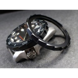 THE-S.LONG.SHARK.ONE  MK.II MATE BLACK CUSTOM BEZEL F.SEIKO SKX007 7S26-020O DX.S-7-BB