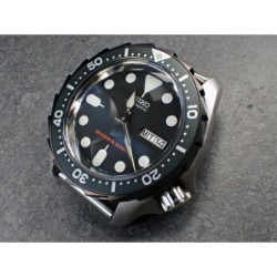 THE-S.LONG.SHARK.ONE  MK.II MATE BLACK CUSTOM BEZEL F.SEIKO SKX007 7S26-020O DX.S-7-BB