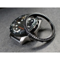 THE-S.LONG.SHARK.ONE  MK.II MATE BLACK CUSTOM BEZEL F.SEIKO SKX007 7S26-020O DX.S-7-BB
