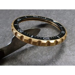 THE-ULTRA-DEEP-ONE GOLD CUSTOM BEZEL F.SEIKO SKX007 7S26-020O DX-25-G